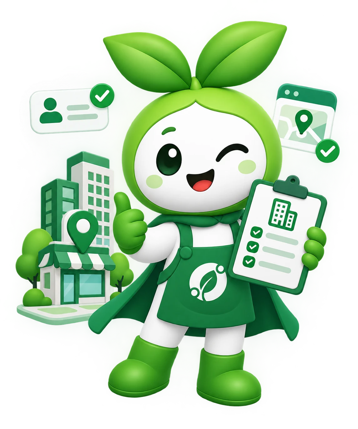 ReFeed Sprout Mascot with Grocery Bag